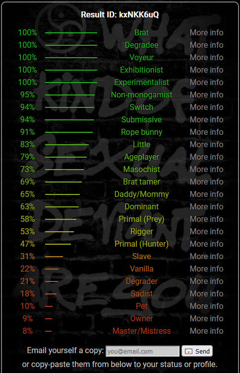 BDSM test filled out
